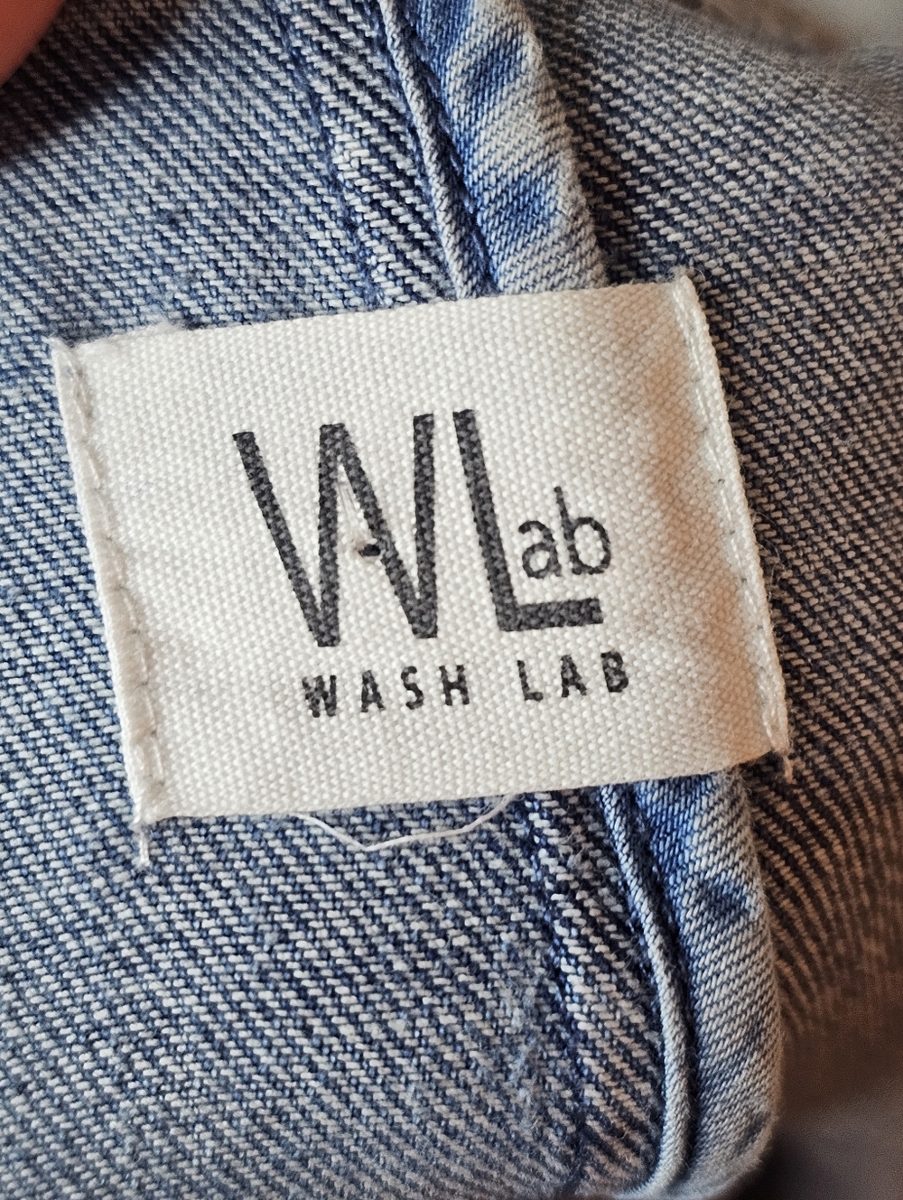 VTG Wash Lab Denim-Effect Long Sleeve Midi Dress - Hannah Blue Size M 96% Cotton - Picture 6 of 14